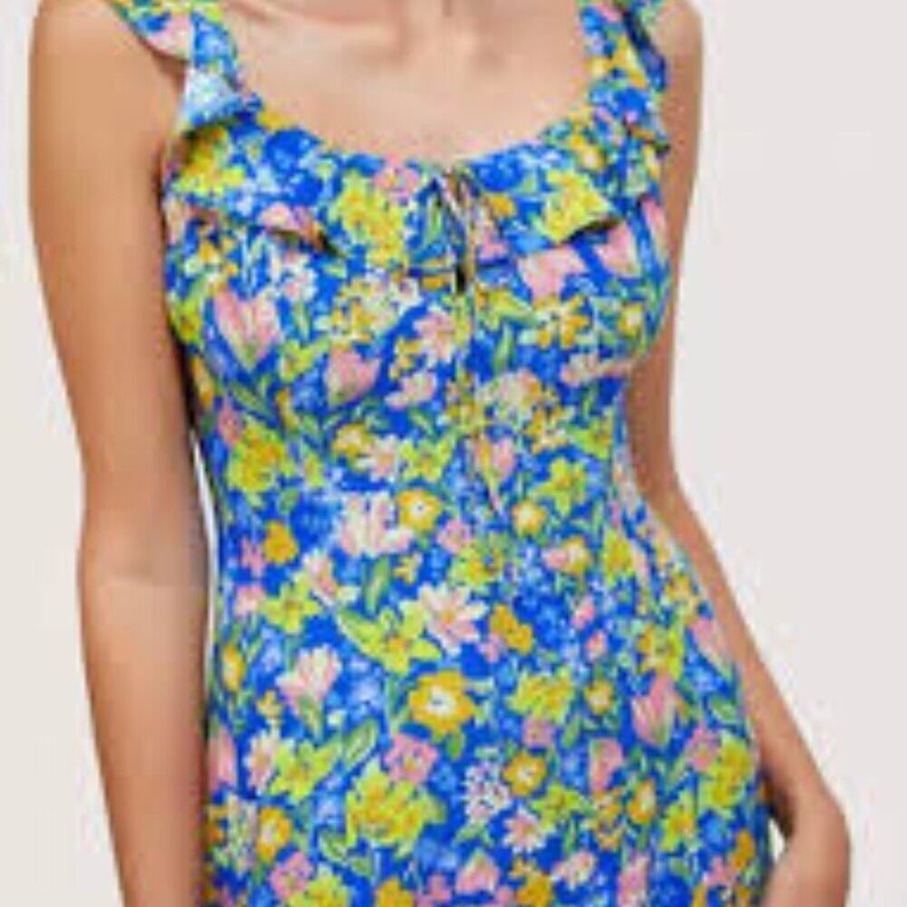 LOST AND WONDER NEW ESCAPADE MINI FLORAL DRESS SMALL 1260